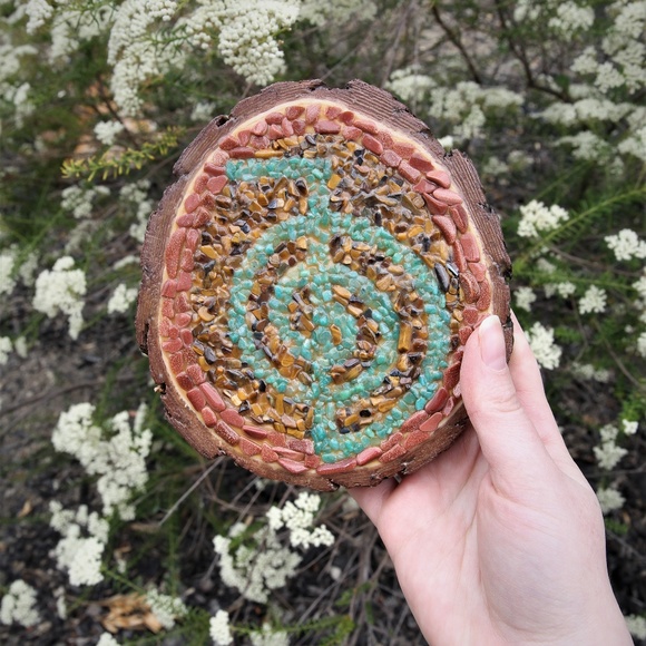 Reiki Cho Ku Rei Crystal Grid Altar Mosaic Art - Picture 2 of 7